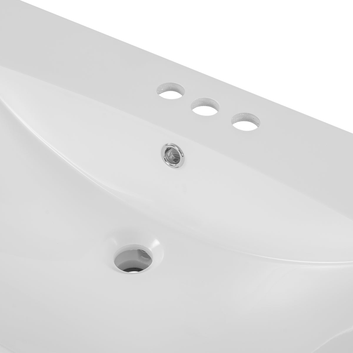 Piano Lavabo 91cm Ceramica Bianco