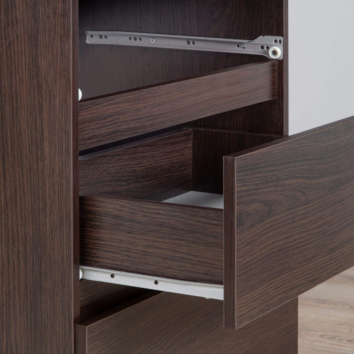 Cassettiera 140 cm 3 Ante 3 Cassetti – Wengé