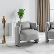Poltrona Lounge Velluto Grigio