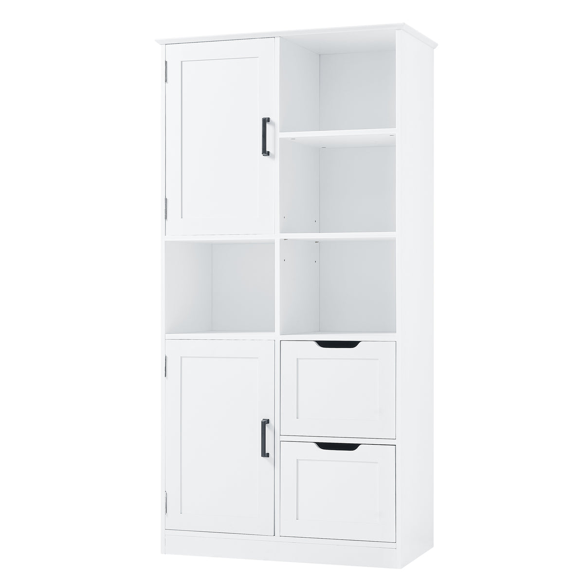 Mobile Bagno Porte Cassetti Ripiani Bianco
