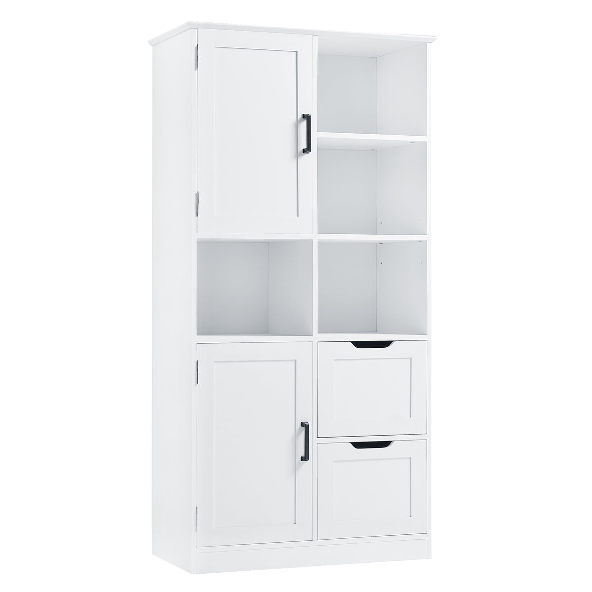 Mobile Bagno Porte Cassetti Ripiani Bianco