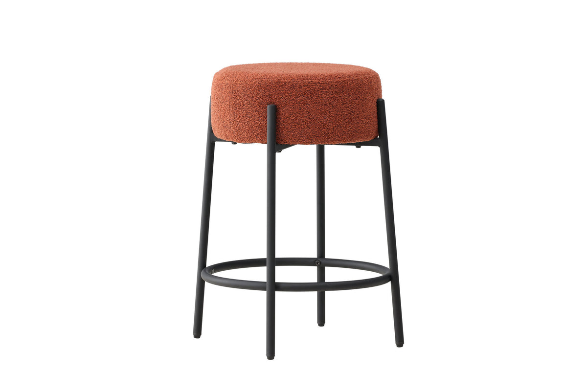 Tucson Bar Chair – Rust Boucle & Black Legs