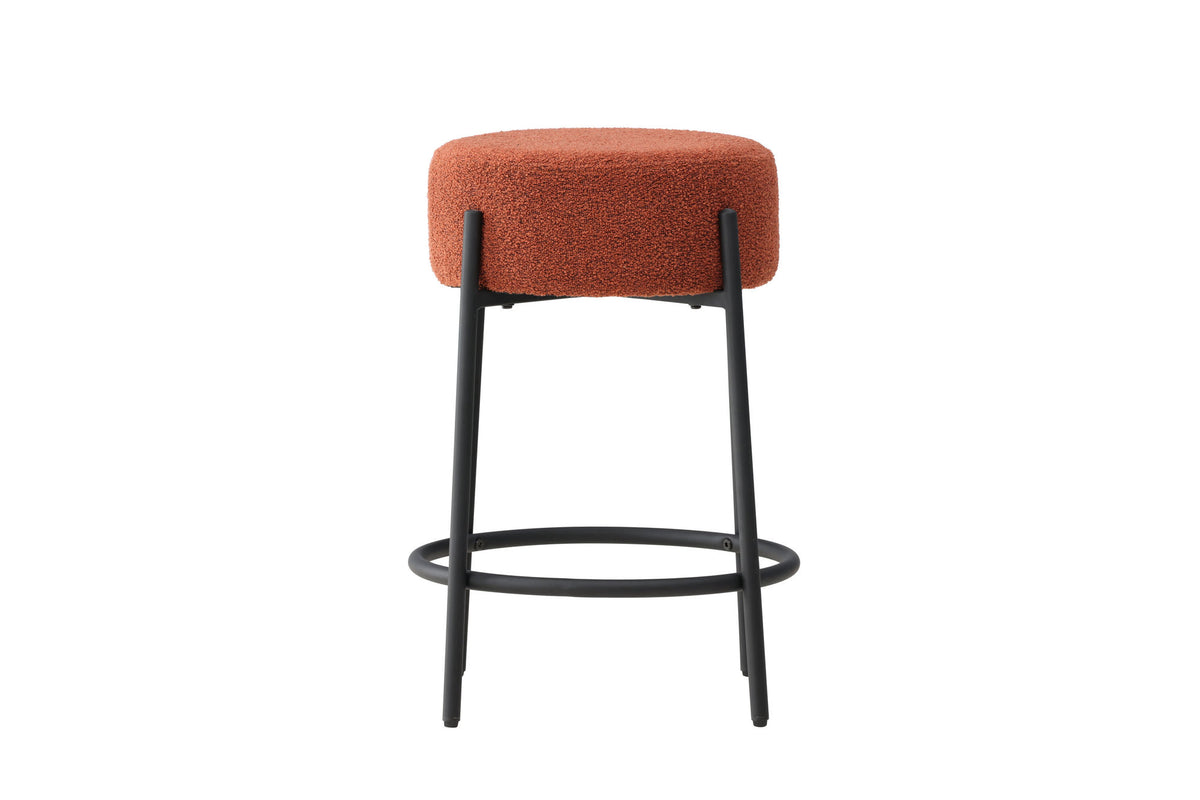 Tucson Bar Chair – Rust Boucle & Black Legs