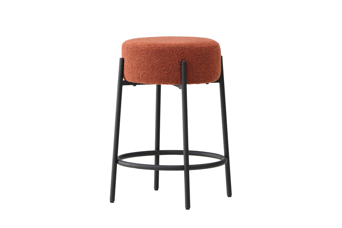 Tucson Bar Chair – Rust Boucle & Black Legs