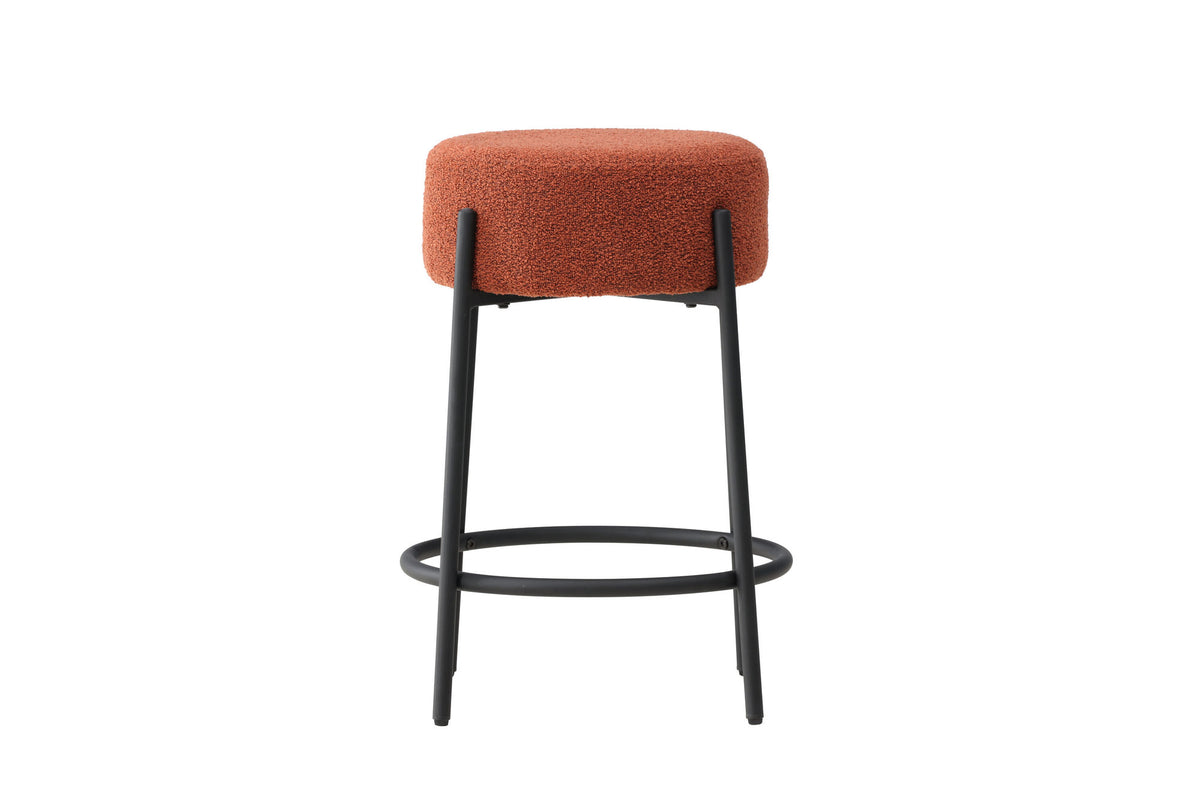 Tucson Bar Chair – Rust Boucle & Black Legs