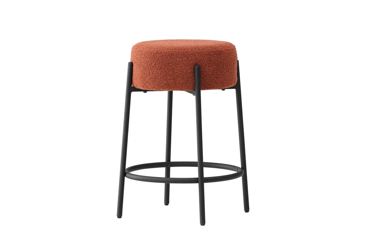Tucson Bar Chair – Rust Boucle & Black Legs