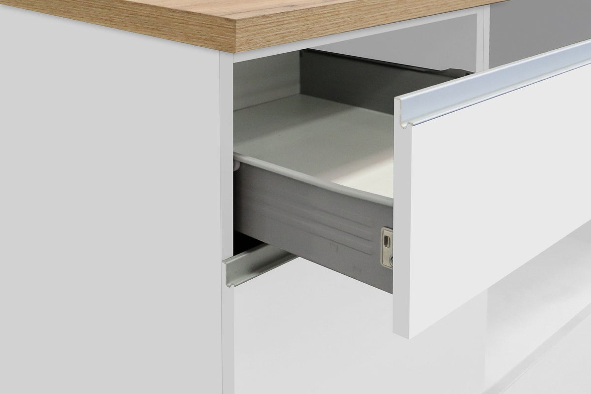 Cucina lineare SOLE da 256 cm, composizione 1