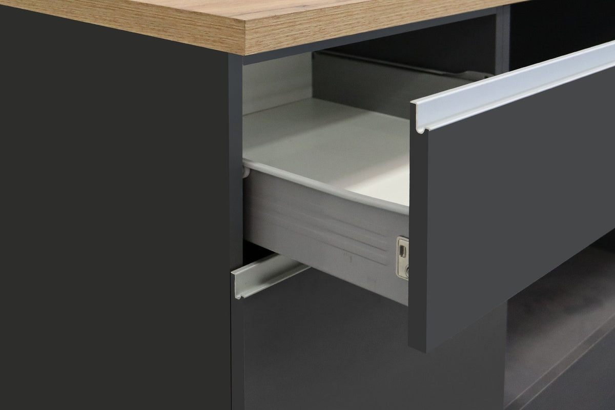 Cucina lineare SOLE 256 cm, composizione 2