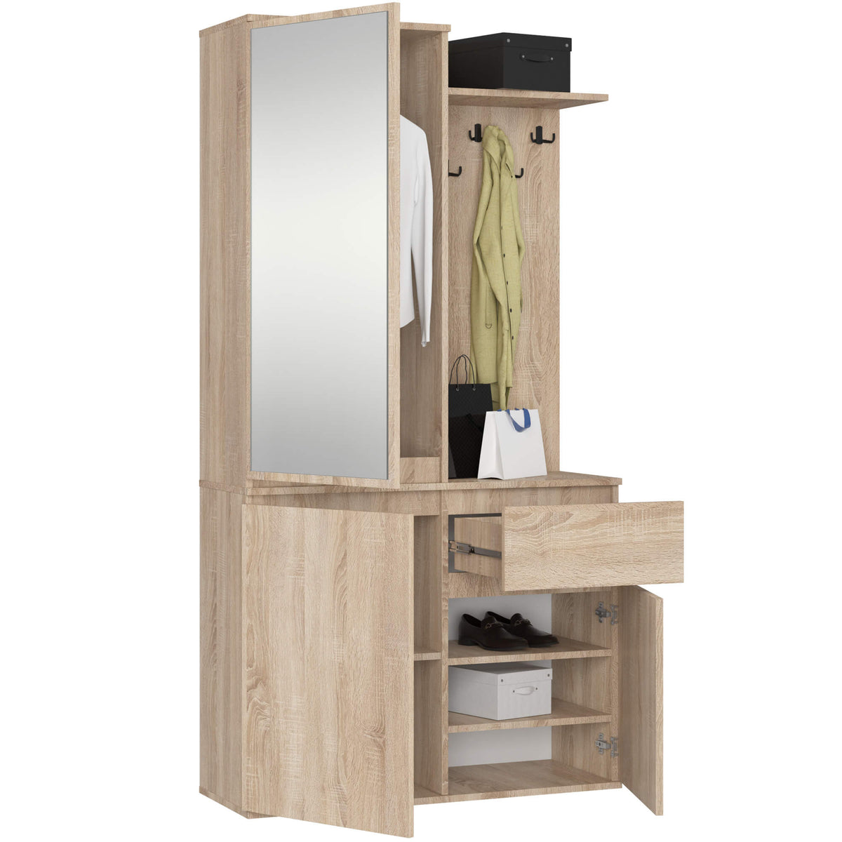 Set Ingresso Entro 2 Ante 1 Cassetto – Rovere Sonoma