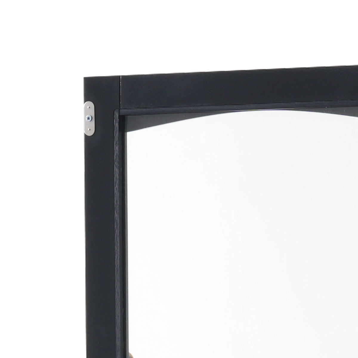Mobile Bagno Alto Nero con Ante Vetro