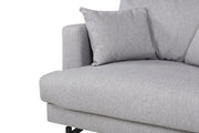 Poltrona Singola Sofia in Tessuto Grigio - Design Nordico Moderno