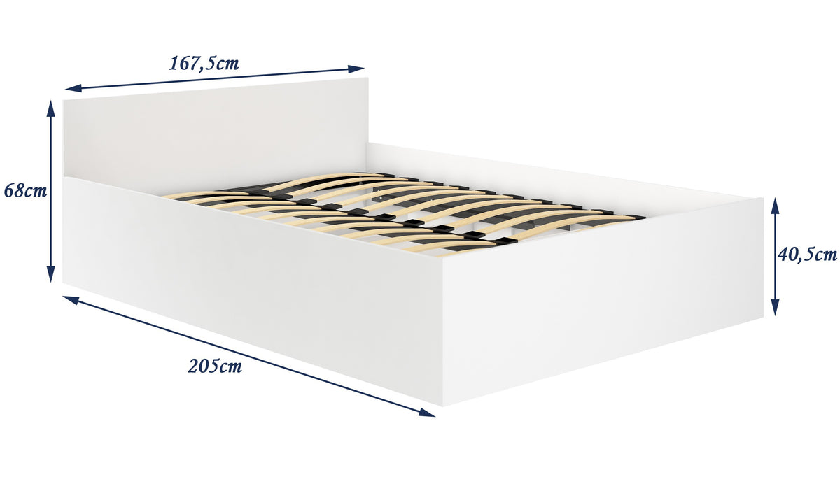 Letto Contenitore 160x200 cm con Rete – Rovere Sonoma