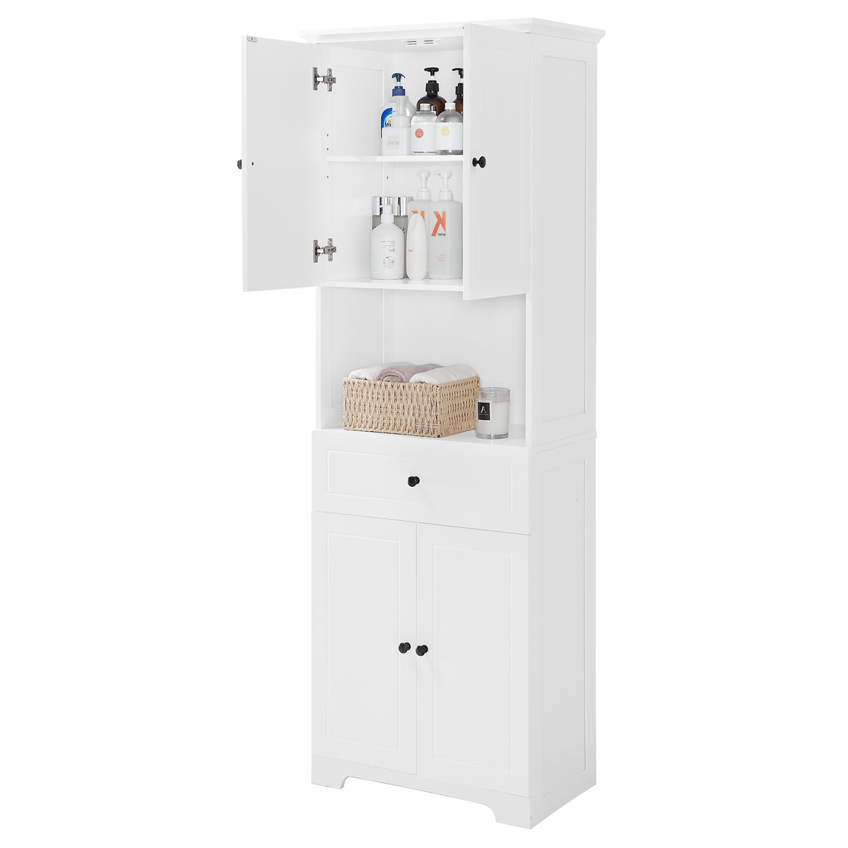 Credenza LED 3 Porte Ripiano Regolabile