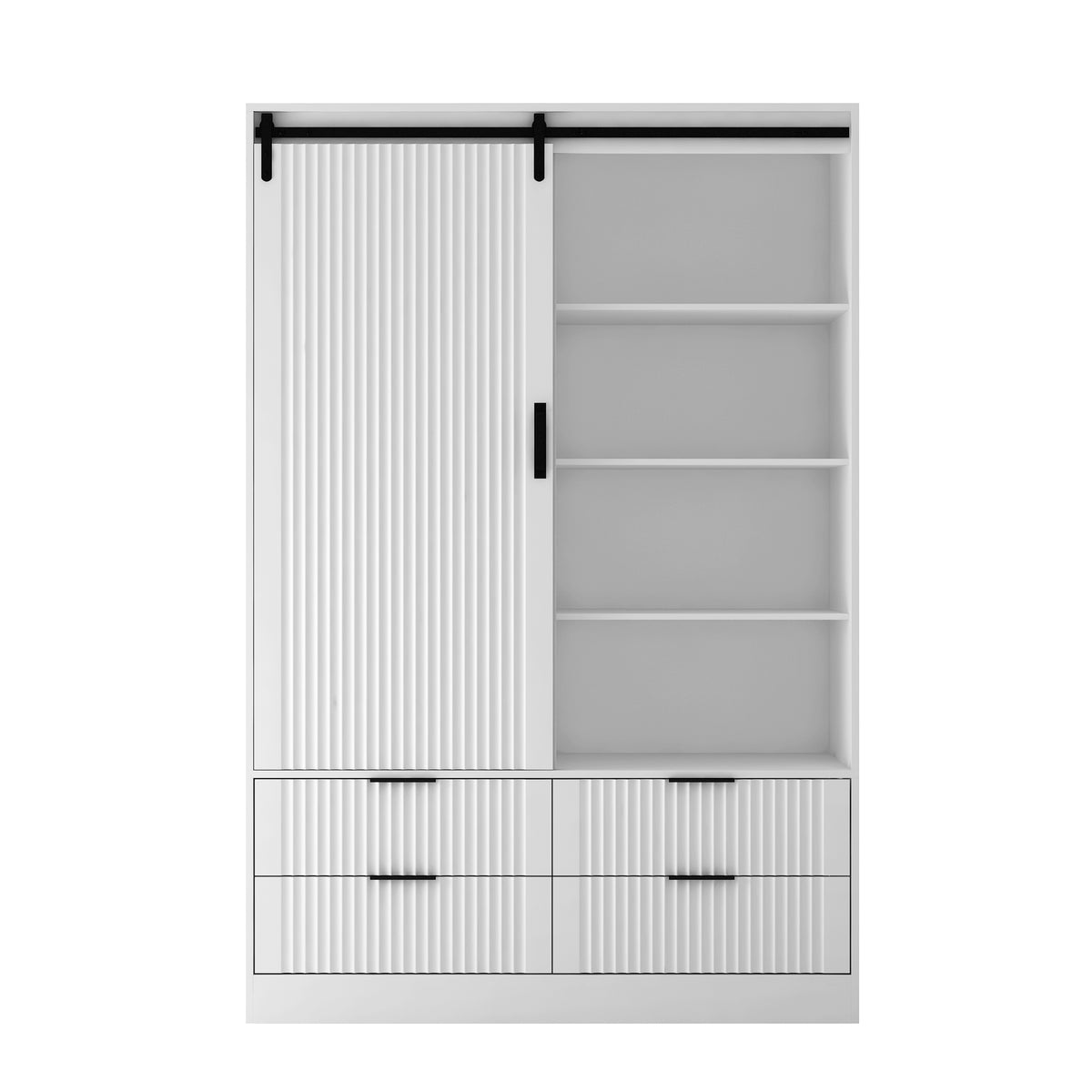 Armadio Camera Bianco Alto Porta Scorrevole