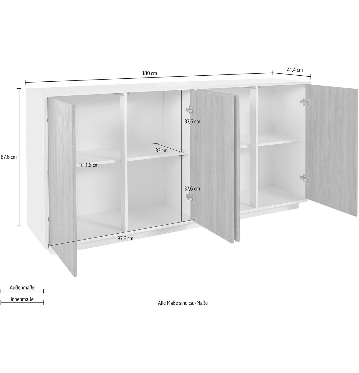 Credenza BLOOM da 180 cm.