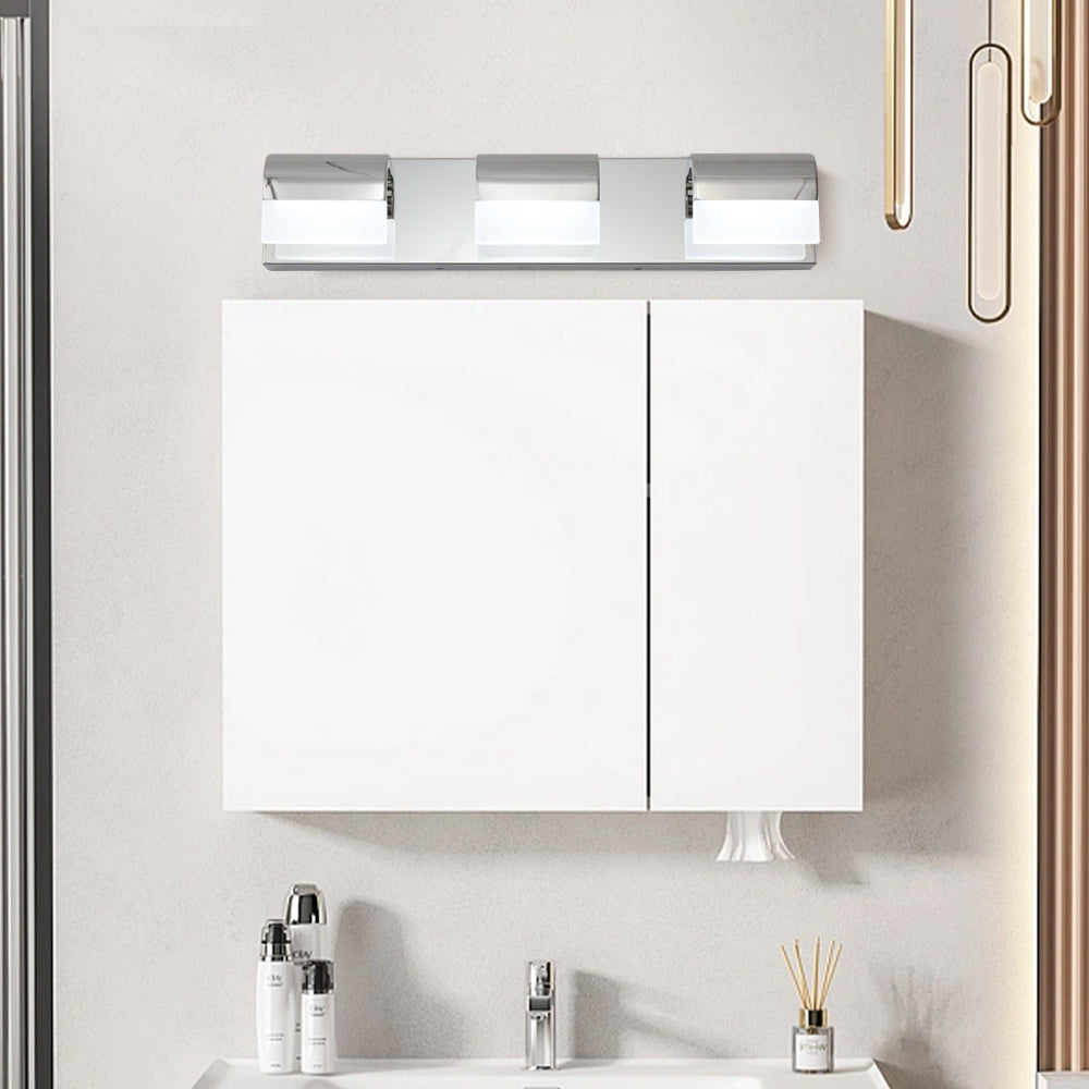 Lampada Bagno LED 3 Luci Cromata