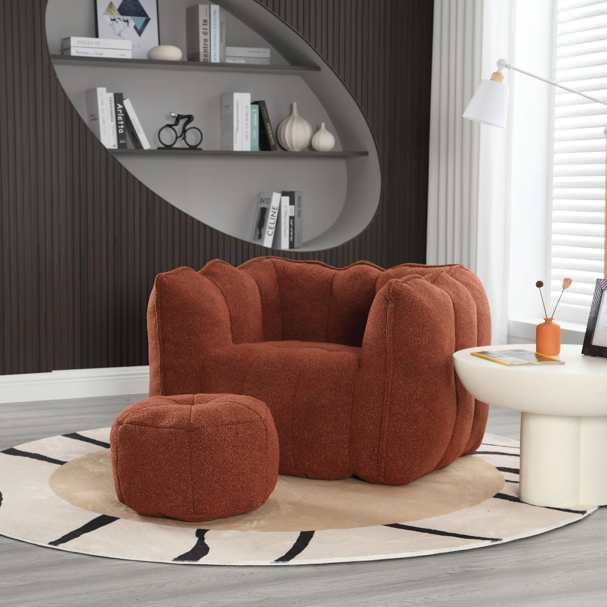 Cushy Square: Poltrona e Poggiapiedi in Schiuma Lusso