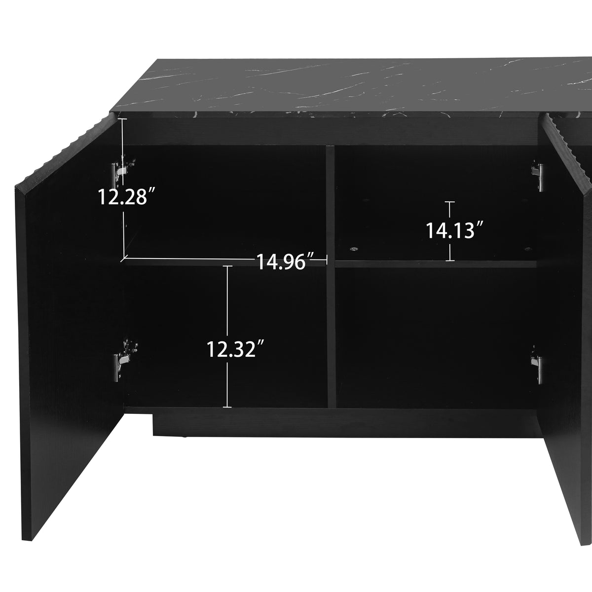 Credenza LED 3 Porte Ripiano Regolabile