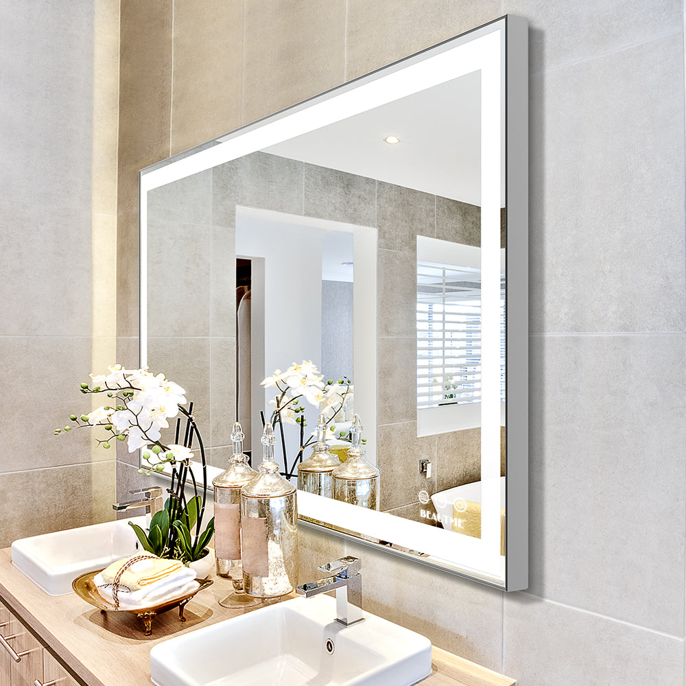 Specchio LED Bagno 122x61cm Antiappannamento