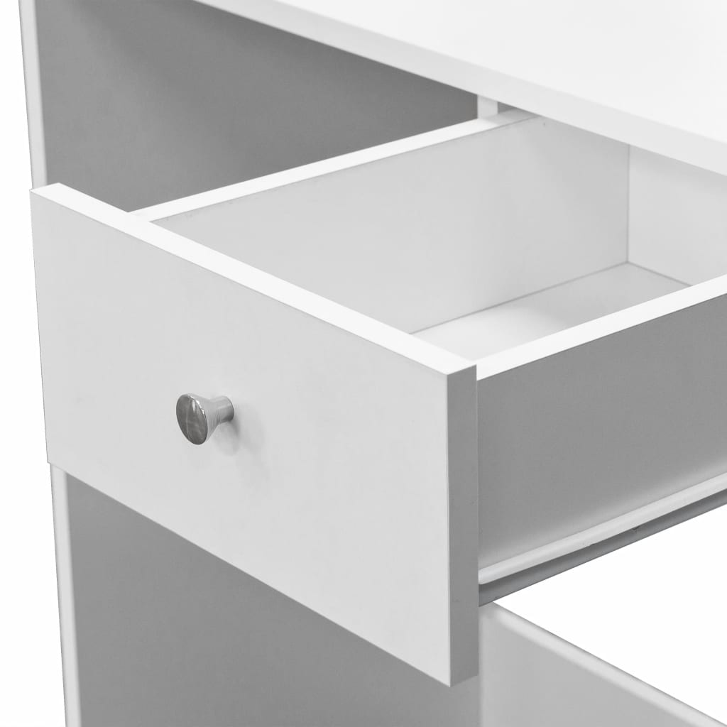 NNEVL Dressing Table Chipboard 75x40x141 cm White-3