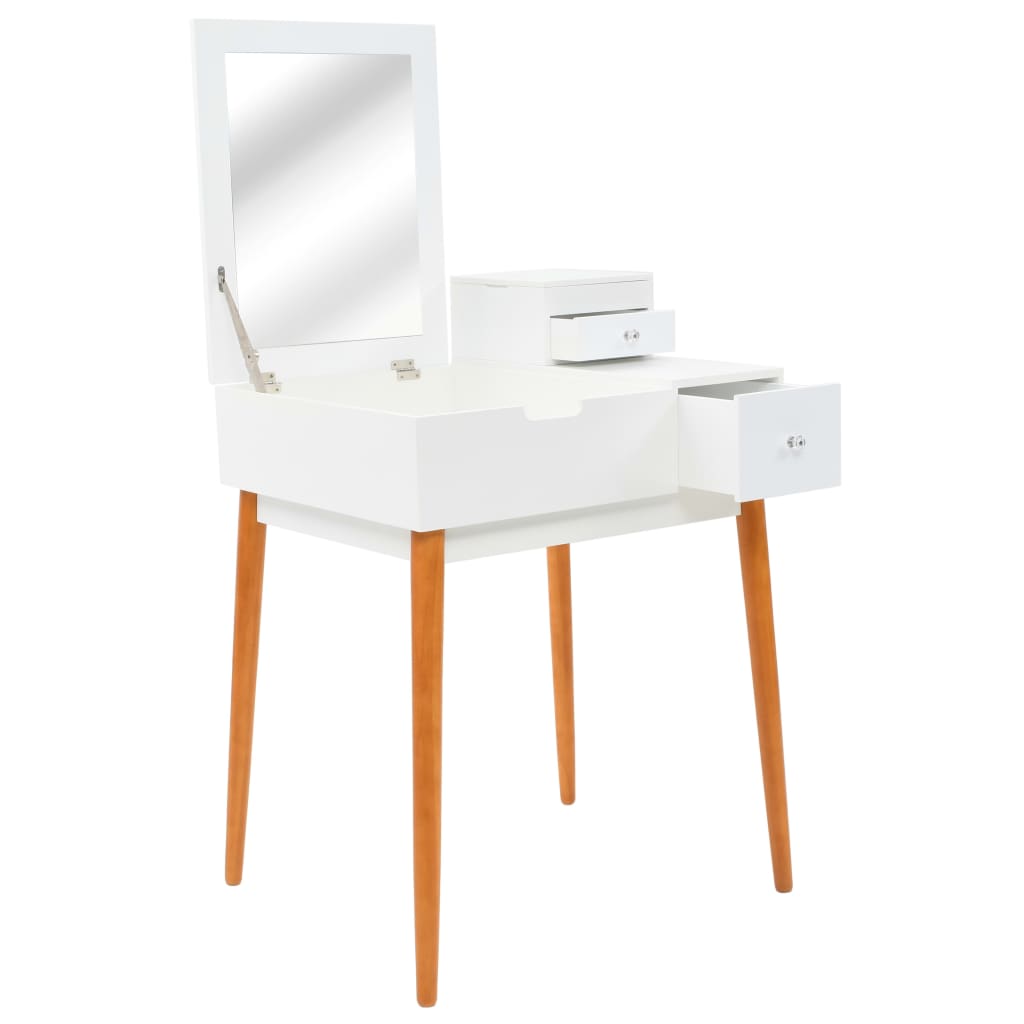 NNEVL Dressing Table with Mirror MDF 60x50x86 cm-0