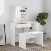 NNEVL Dressing Table Set White 86.5x35x136 cm-0