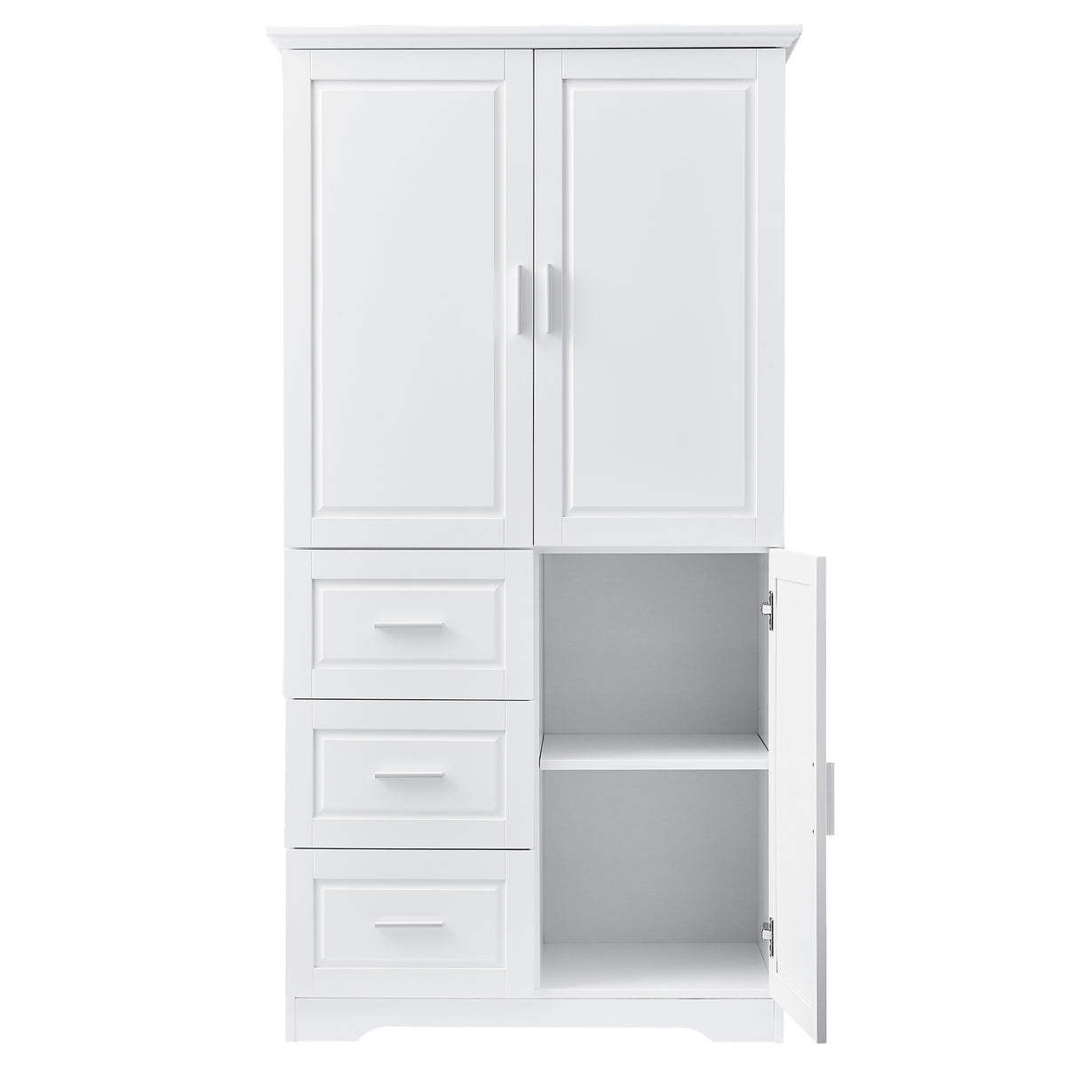 Mobile Bagno Alto Porte Cassetti Bianco