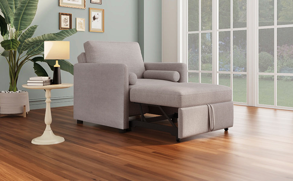 Poltrona Letto 3 in 1 Lino Tan