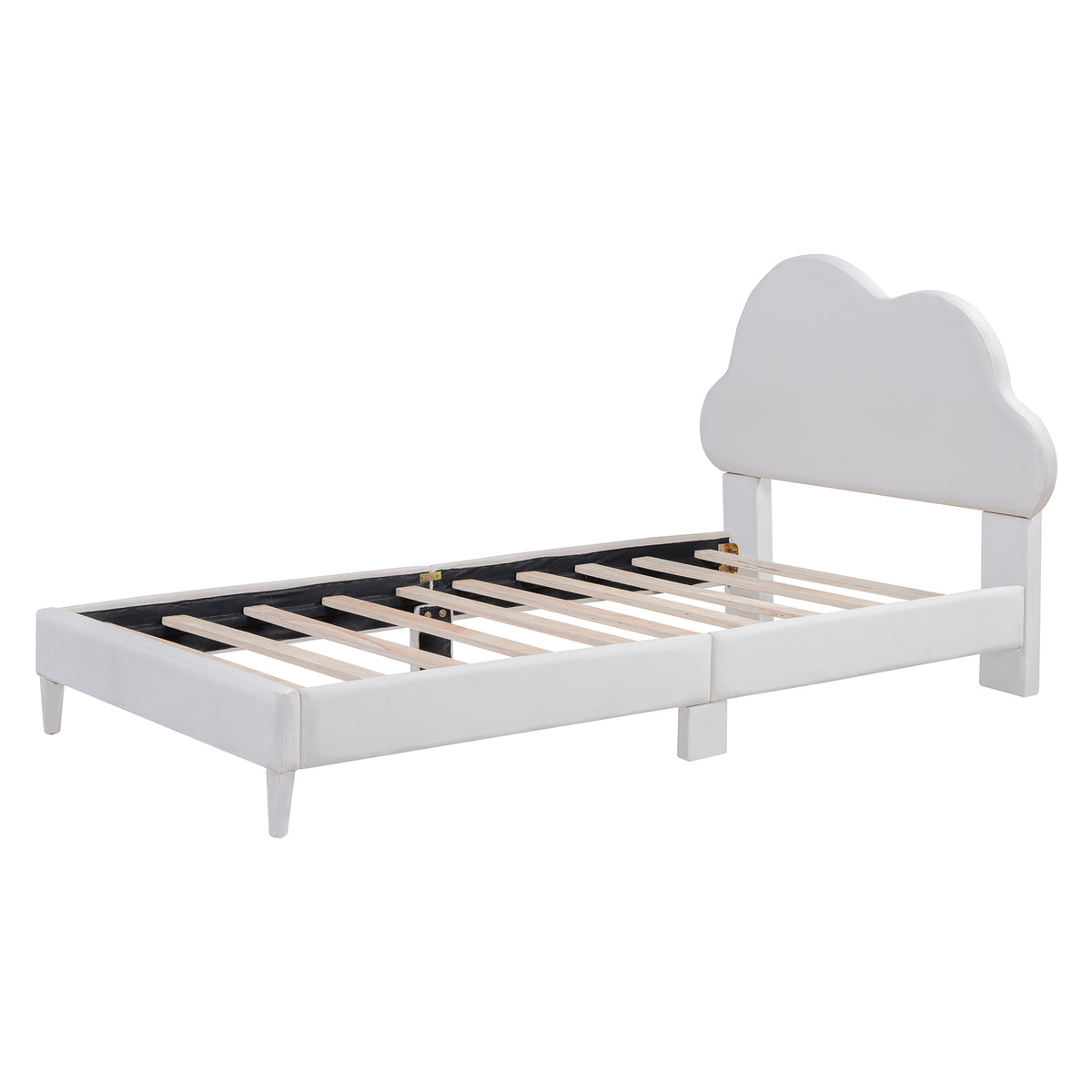 Letto Twin Imbottito Nuvola Velluto Beige