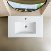 Lavabo Ceramica 76cm Bianco Grande