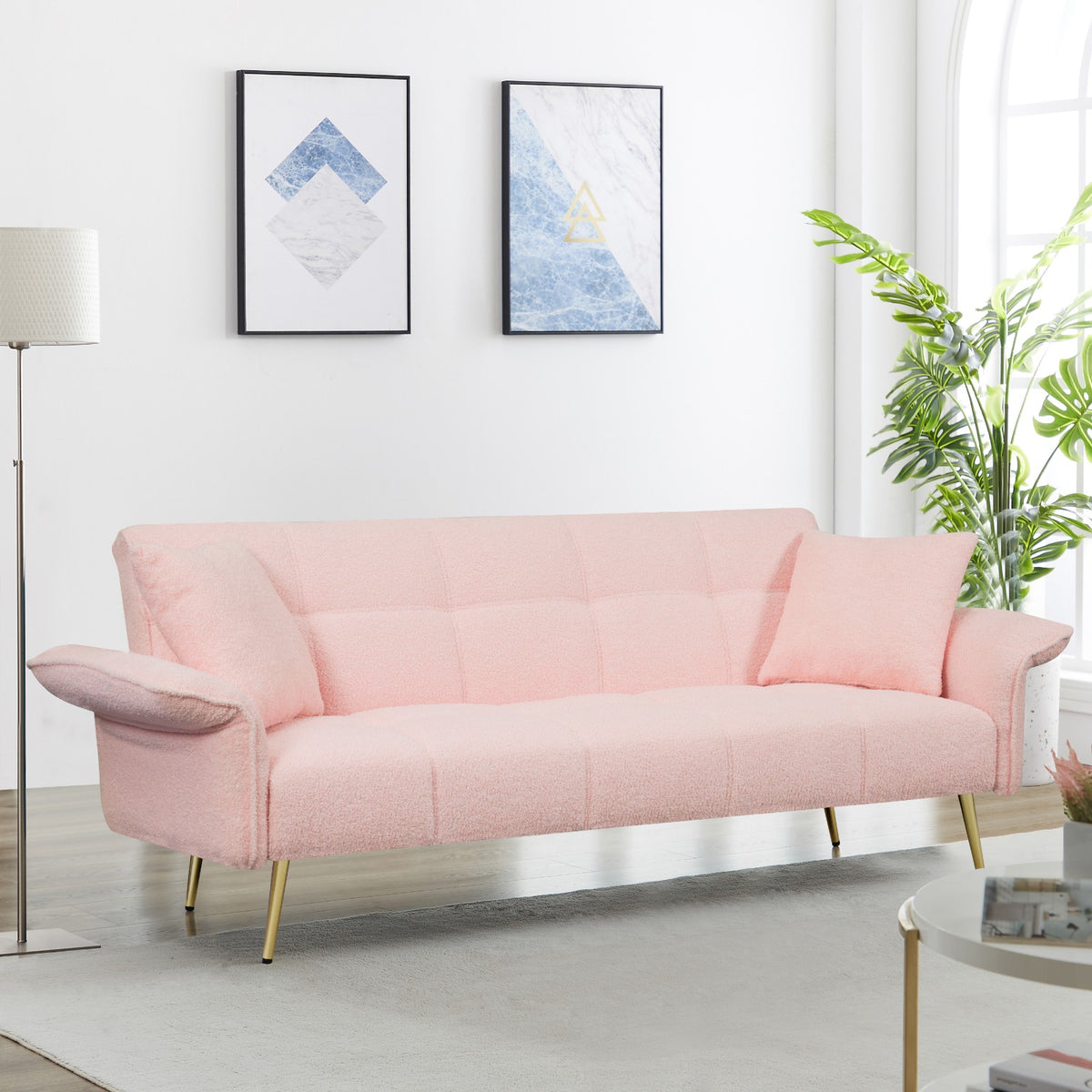 Divano Letto Rosa VelvetFlex 70 Trasformabile