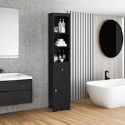 Mobile Bagno Stretto Alto Nero 170cm