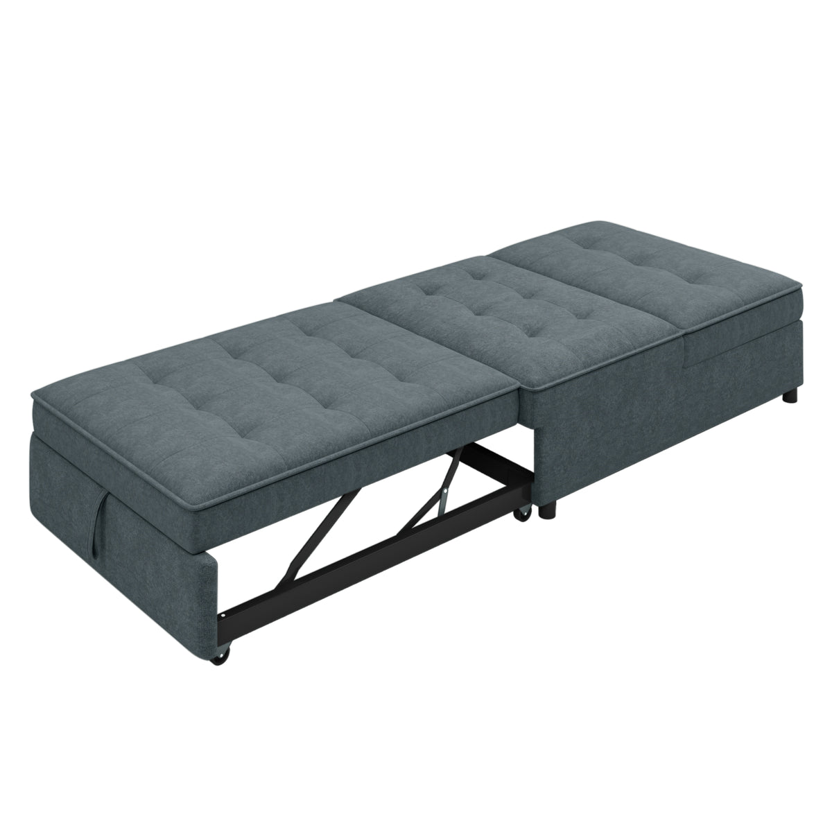 Divano Letto 4in1 Pouf Ripostiglio Blu