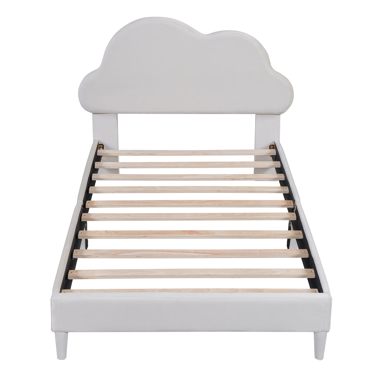 Letto Twin Imbottito Nuvola Velluto Beige