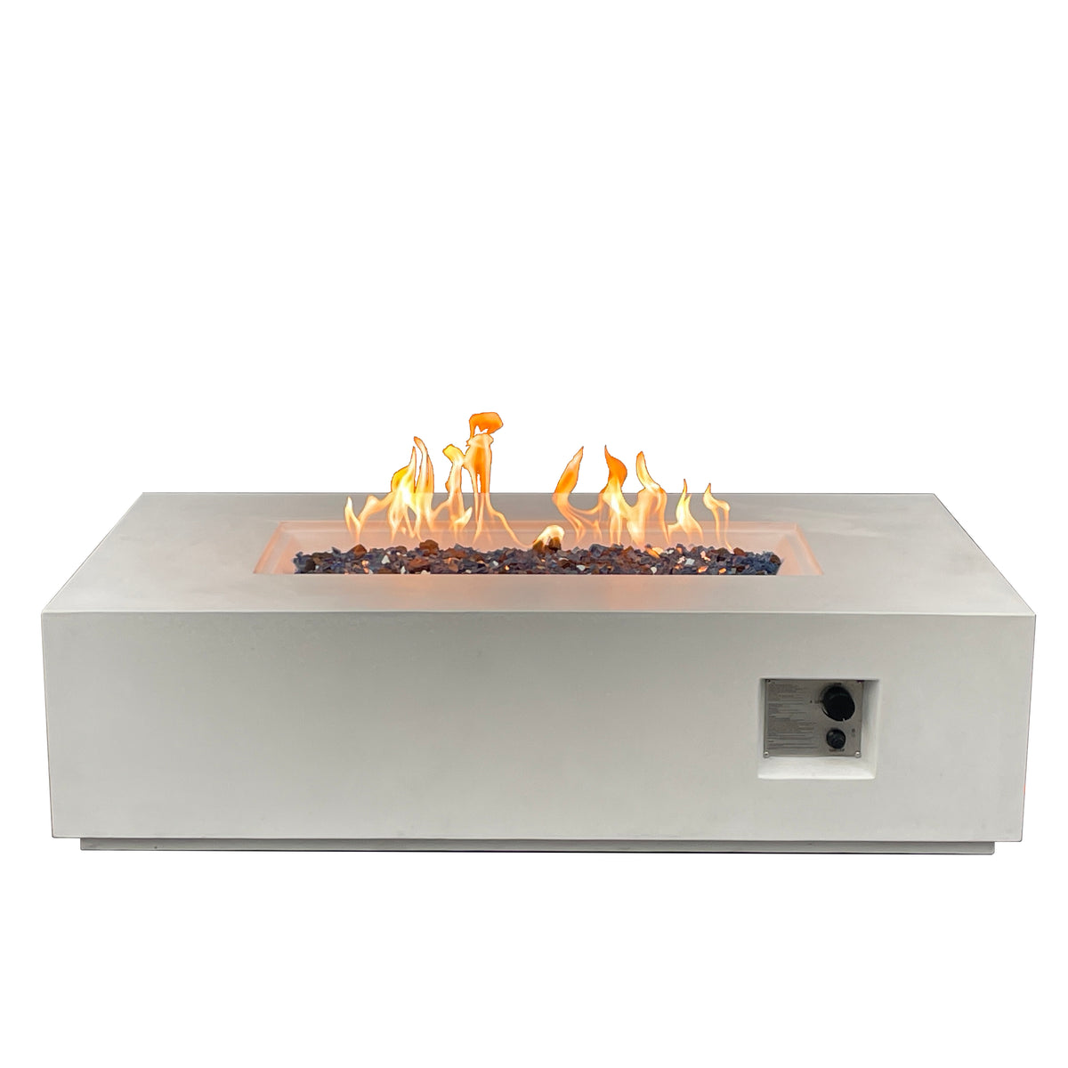 Fire Pit Esterno Propano Cemento Bianco
