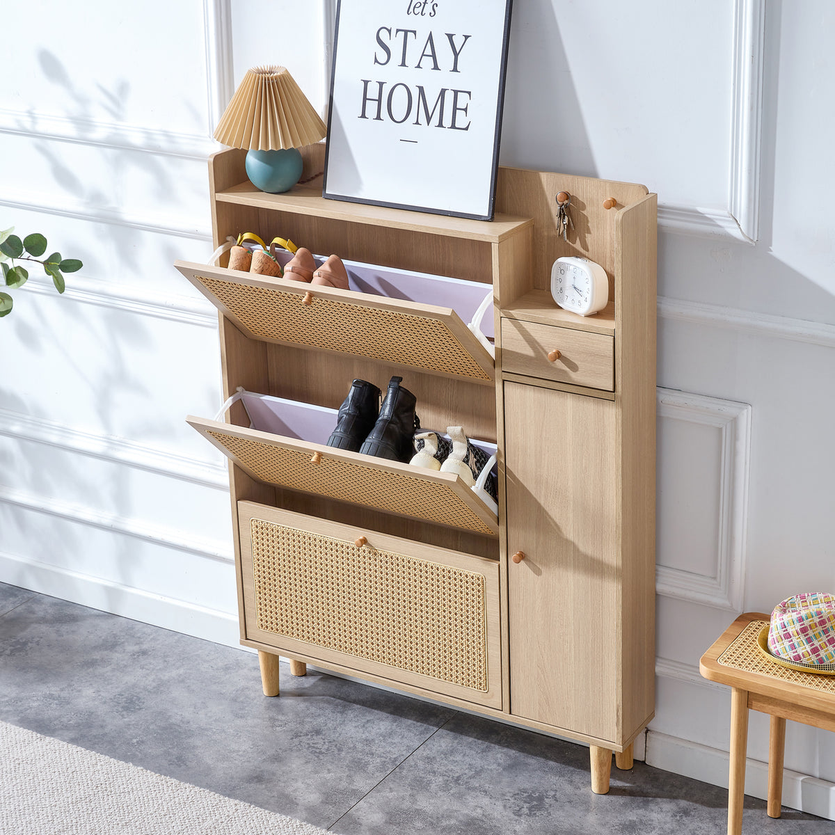 Mobile Contenitore Rattan Naturale