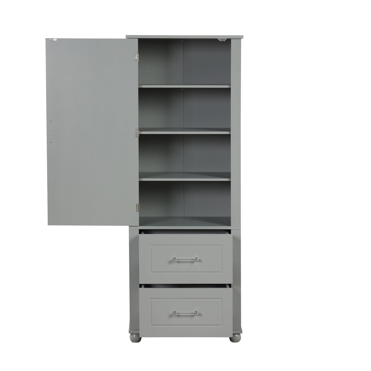 Mobile Bagno Alto Grigio 2 Cassetti 156cm
