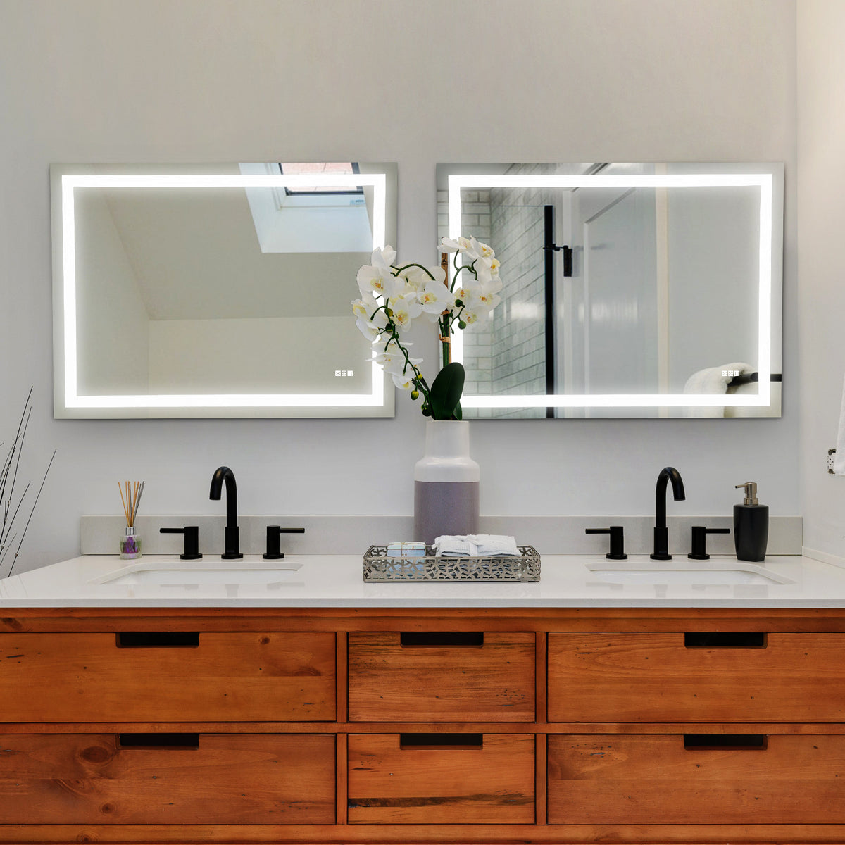 Specchio Bagno LED 122x91cm Anti-Appannamento
