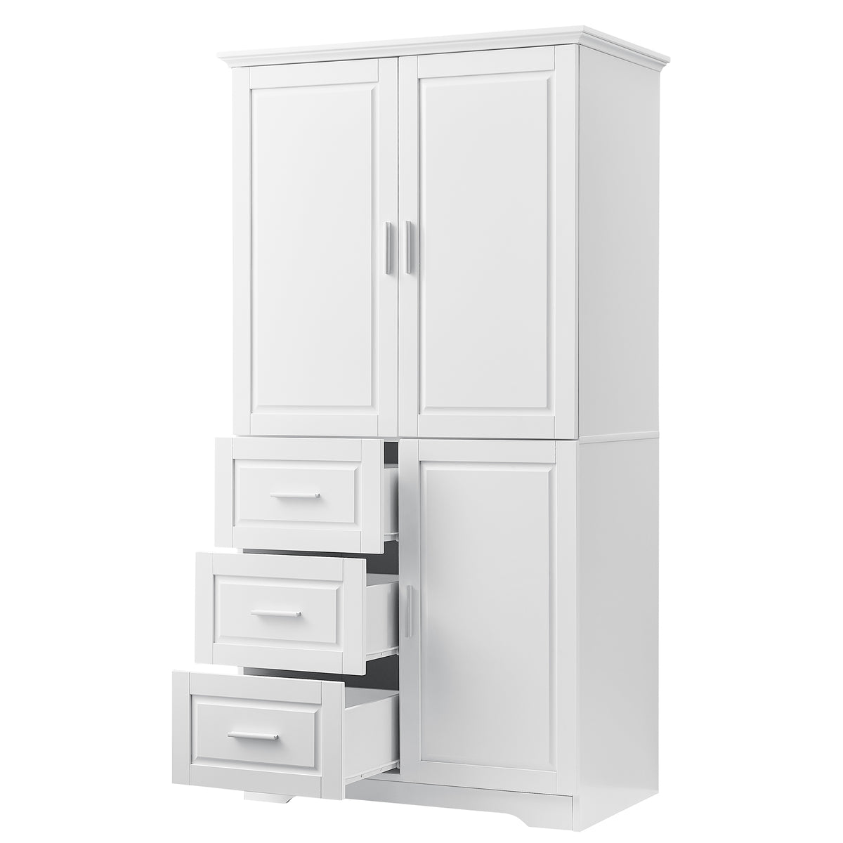 Mobile Bagno Alto Porte Cassetti Bianco