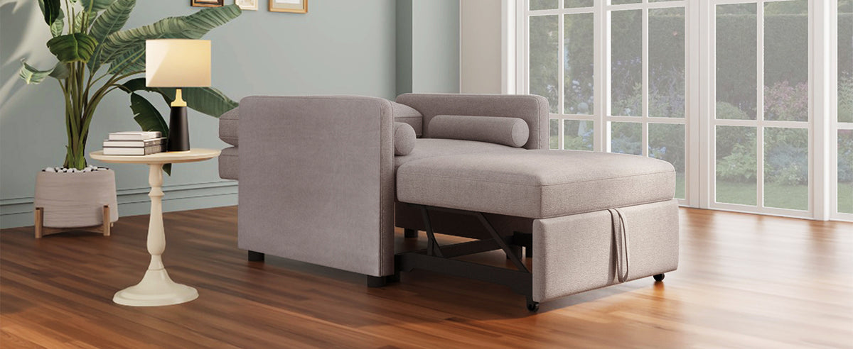 Poltrona Letto 3 in 1 Lino Tan