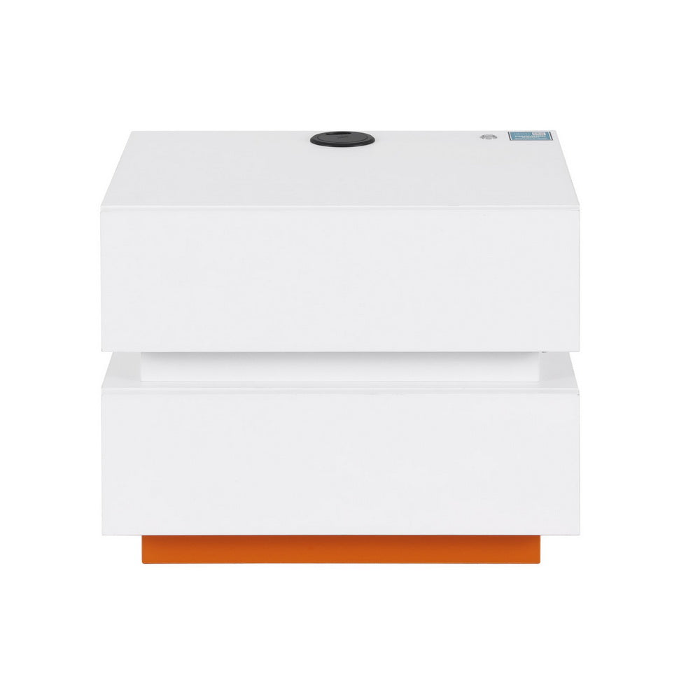 NNEDSZ Artiss Smart Bedside Table LED Wireless Charging Ada-2