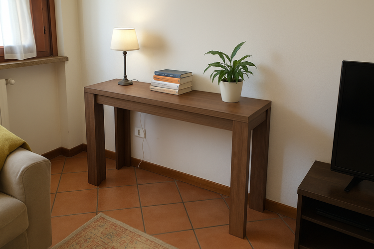 a review photo of consolle allungabile, by customer in normal house