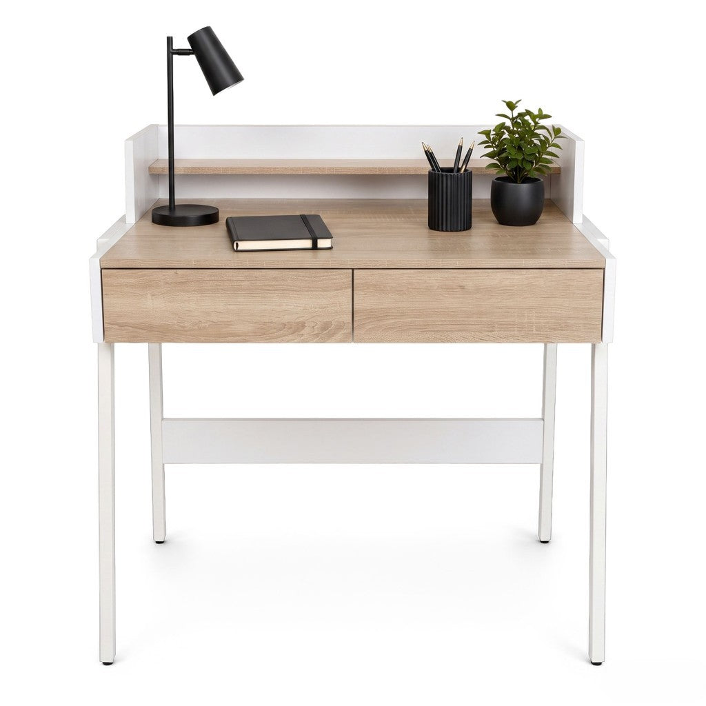 Scrivania Industriale Linea 78 cm 2 Cassetti – Sonoma