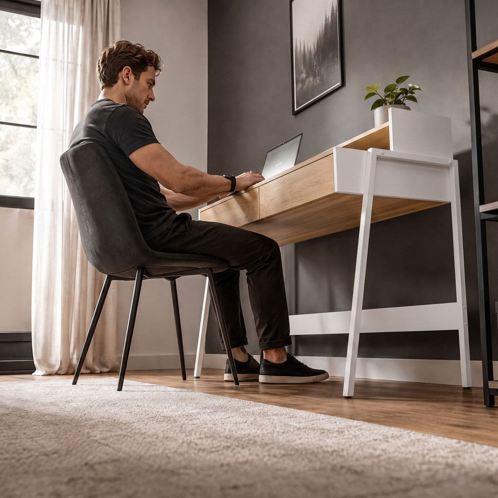 Scrivania Industriale Linea 78 cm 2 Cassetti – Sonoma