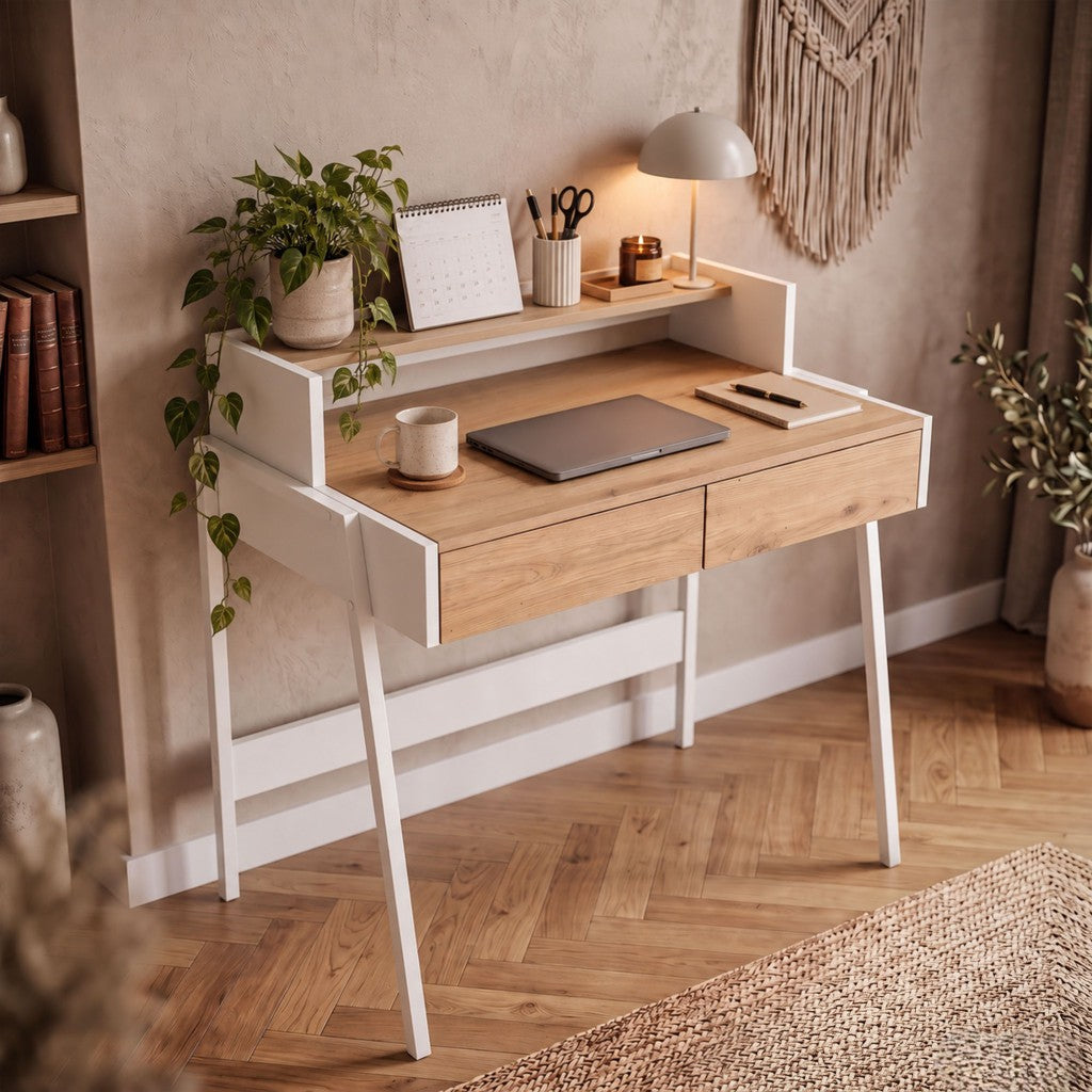 Scrivania Industriale Linea 78 cm 2 Cassetti – Sonoma
